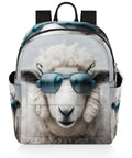 Mini Backpack Purse For Women With Adjustable Straps featuring a Cute Sheep Print, ideal for travel, work, school, and daily errands.