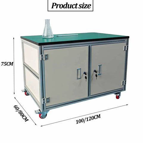 Rock Solid Rolling Workbench With Antistatic Surface And Heavy Duty Steel Frame Built Damn Tough three tier storage cart dimensions 100/120CM.