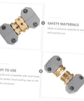 Premium 3 Sets Hose Repair Kit With Aluminium Alloy Weatherproof Garden Water Connector Fittings That Snap On Easy To Stop Leaks And Boost Pressure For Flexible Watering Equipment Like A Boss, grey brass hose connector close-up