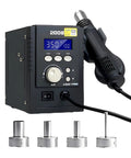 Pro Grade 700W Hot Rework Station With Four Nozzle Heat Gun, control panel display, and auto sleep feature for DIY geeks.
