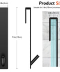 Over The Door Shower Hooks 7.5 Inch For Frameless Glass Doors Heavy Duty Stainless Steel Towel Hooks black, 3/8 inch fitting