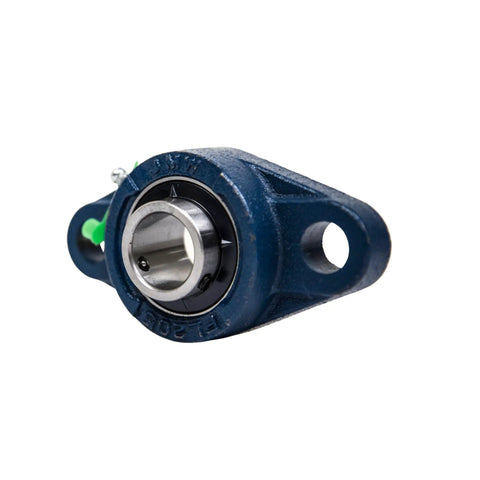 Pillow Block Bearing UCFL204-12 Self Aligning Three Quarter Inch Bore 2 Bolt Flange Mounted With Solid Base, blue housing