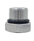 M20-1.5 LS Oil Level Sensor Plug For GM LS Engines No BS Replaces Sensor Hole In LS1 LS3 LS6 LS2 LSX LQ4 LQ9 4.3L V6 And 4.8L 5.3L 6.0L 6.2L V8 1997-2014 92-97 5.7L LT1 LT4 Includes Aluminum Adapter And O Ring, aluminum plug with hex head and O-ring