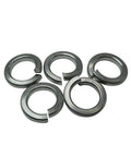 Heavy Duty 304 Stainless Steel Spring Lock Washers Open Style M2 Through M20 with smooth finish on display