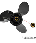 12 3/4 X 21 Pitch Aluminum Propeller For Mercury Outboard Motors 40 140 HP 3 Blade RH 15 Spline With Hub Nut Kit OEM 77348A45