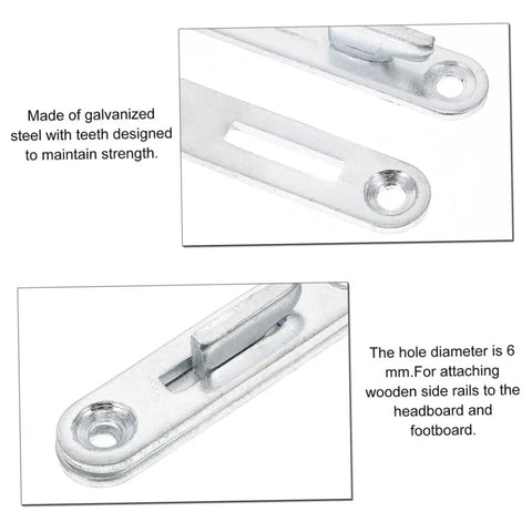 Dang Sturdy Bed Rail Brackets 6 Pack With Hook Screws And Fasteners For Securing Wood Headboards To Frames Heavy Duty Metal Furniture Hardware Quick Setup