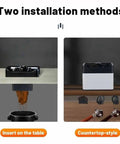 Electric Portafilter Cleaner And Knock Box Offers Hella Easy Cleanup For Home Baristas showing two installation methods.