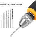 Handy Drill Set With Ten Piece Bit Kit Portable Micro Drill Tool Nonslip Handle For Art And Craft Projects Precision Pin Vise, 0.5-3.2mm bits