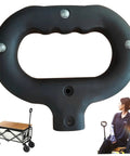 Universal Grab And Go Push Handle Replacement For Carts And Wagons Durable Plastic Wagon Trolley Hand Pull Upgrade Easy Install Fits Most Lawn Carts Garden Trolleys Hand Trucks And Outdoor Gear, black plastic handle