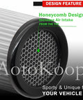 Snap This Slick 3 Inch Cone Air Filter Onto Your Rig Using A Rock Solid Clamp On Mount And Honeycomb Mesh Top Design for the top view of honeycomb mesh.