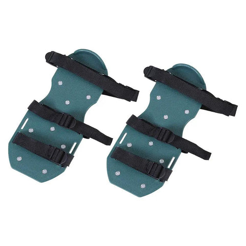Pair of spiked lawn aerator shoes with adjustable straps, 26 spikes, PP material, for yard and garden use