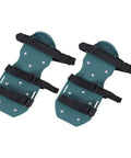 Ultimate Lawn Aerator Shoes With Spiked Soles And Secure Hook Straps, durable PP plastic with adjustable straps, aerial view