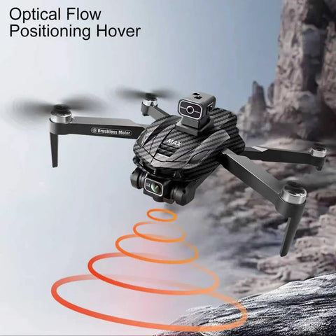 Drone with brushless motors and optical flow positioning in rocky landscape, GPS Drone With Pro Grade 4K Dual Cameras And 4.5 Inch LCD Remote