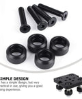 2040 European Aluminum Profile Pulley V Groove Compact Five Wheel Gantry Plate for 3D Printer Accessories with Black Aluminum Alloy Frame and Easy Mounting on Extrusions Durable Lightweight Build Dope for DIY Builders, black bolts and spacers