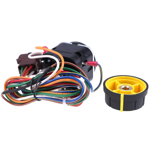 Rotary Potentiometer Speed Switch And Control Knob Replacement For JLG Boom Lift Rig 4360407 2560136 with wires and yellow knob
