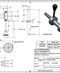 Technical drawing of Beefy Tailstock Threading Die Holder Kit for Lathe Machines with MT1 MT2 MT3 shanks in isometric view