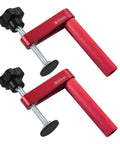 Woodworking Workbench Dog Clamps For 19mm And 20mm Holes, Aluminum Holdfasts For Rock Solid Secure Workpiece Holding, red clamps