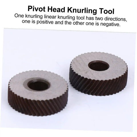 3 Piece No Frills Shop Gear Knurling Tool Set For Lathe Machines With Diagonal Cut Wheels For Positive And Negative Twill Patterns Heavy Duty Hardened Steel Surface Texturing Accessories