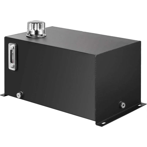 Tough As Nails 10 Gallon Hydraulic Fluid Tank Steel Reservoir With Strainer, Tank Gauge, And Filter Breather Cap For Tractors And Trucks