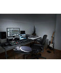 Studio setup with HPD-20 Digital Hand Percussion Instrument with 850 dope ready to play sounds on a desk with audio equipment