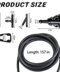 Windshield Washer Hose Kit 22-Piece Set With 4M Fluid Hose 6 Connectors 2 Nozzles And Car Water Pump product dimensions image.