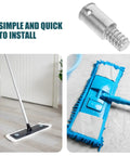 Awesome 2 Piece Aluminum Broom Tip Repair Kit With Threaded Rod Connectors For Fast Fix Of Broken Handles And Universal Stick Adapter Tools, silver connector