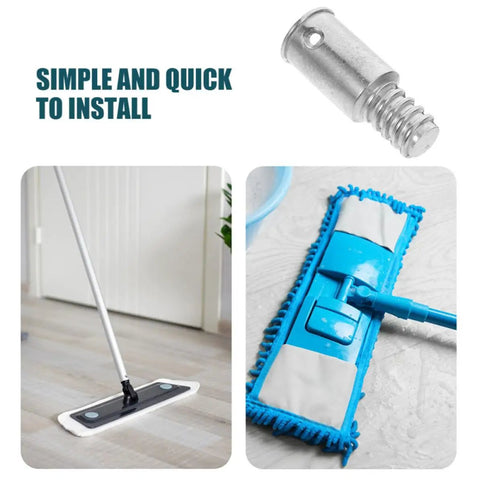 Awesome 2 Piece Aluminum Broom Tip Repair Kit With Threaded Rod Connectors For Fast Fix Of Broken Handles And Universal Stick Adapter Tools, silver connector