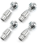 Heavy Duty Five Eighths Inch Heim Joints Rod End Kit With Chromoly Panhard Bar Right And Left Hand Thread Tube Adapter And Jam Nut For Steering Suspension And Traction Bars Includes Two Pairs, four polished rod ends