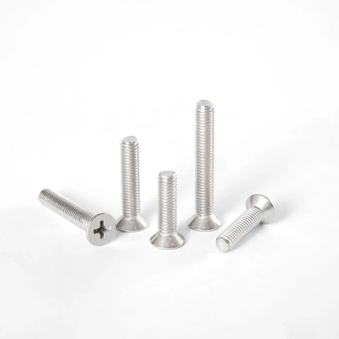 Heavy Duty M4 X 10mm Phillips Flat Countersunk Machine Screws In Top Shelf 304 Stainless Steel Rust Resistant Full Thread Fasteners For Switch Plates And Electrical Gear 50 Pack