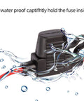 2 Pack Mini Blade Fuse Holders Waterproof Inline Pigtail Harness For Cars, 18 Gauge Wiring, Includes 5A ATM Fuses