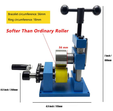 Top Shelf Manual Rolling Mill Machine And Bracelet Bending Tool For Jewelry Making Rock Solid Press Brake Forming Kit No Sweat Operation With Comfort Grip Handle Straight Up Built To Last