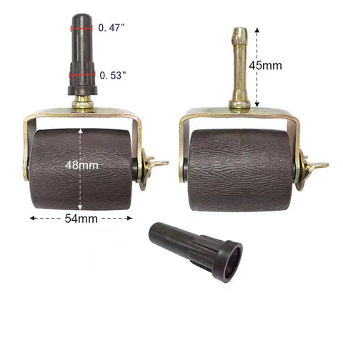 Heavy Duty Bed Frame Wheels Casters With Locking, Set Of Four, shown with measurement details.