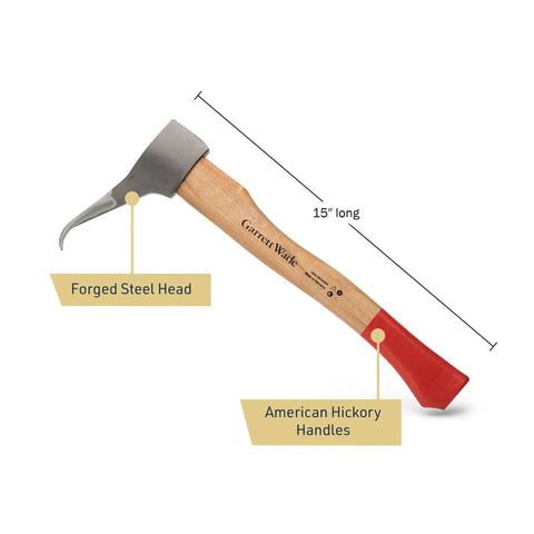 15 Inch Pickaroon Log Lifter With Steel Head And Hickory Handle For Dragging Or Stacking Logs, Hookaroon With Point In Side View