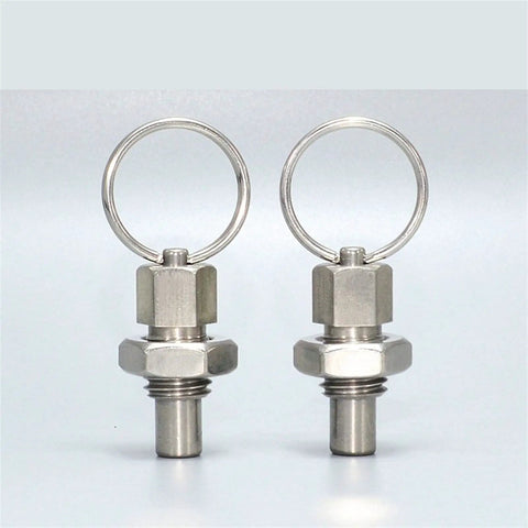 Top Shelf M6 Stainless Steel Knob Plunger With Secure Locking Threads And Smooth Glide Action Go Anywhere Indexing Hardware Pin on display.