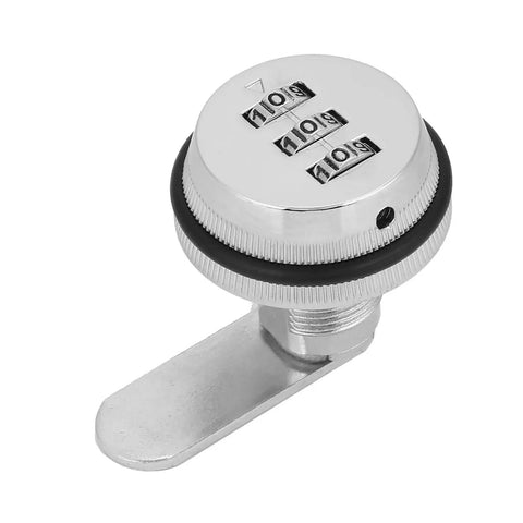 Combination Cam Lock With 3 Digit Password For Drawers Cabinets And Letter Boxes Made From Zinc Alloy Steel Durable Security Silver Finish