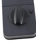 Close-up view of a Keyless Smart Lock With Biometric Fingerprint Reader And Push Button Code Plus Rfid Card Access control panel.