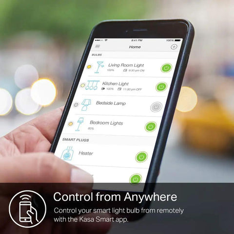 Smartphone controlling Color Changing A19 Led Bulb, 850 Lumens, Dimmable WiFi Light, Works With Alexa And Google Home, No Hub Required