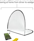 Home Golf Driving Range Kit With Net, Limited Flight Balls, Launch Pad And Tees For Backyard Practice, Quick Setup