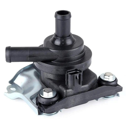 Solid As A Rock Electric Auxiliary Water Pump Replacement Fits Toyota Prius 2004 To 2009 showing black plastic design with metal base and hoses.