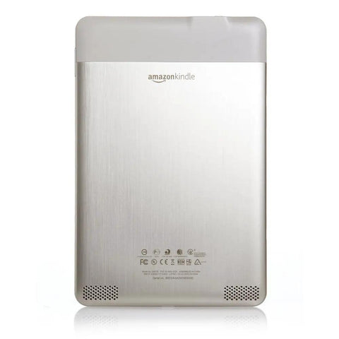 Sleek White Second Gen Ereader Features A Sharp Six Inch Screen And Free 3G Wireless To Pull Down Books Anywhere from the back.