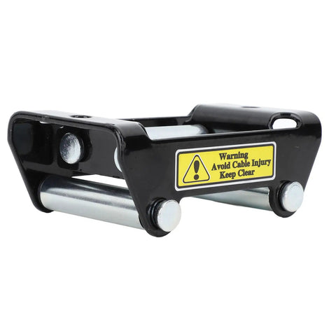 Beefy 2000Lb Winch Roller Fairlead For ATV UTV And Truck Heavy Duty Electric Winch Cable Guide With Erosion Proof Steel Frame For Tough Recovery And Load Bearing, black steel rollers
