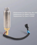 Electric Fuel Pump Replacement For Mercury Mercruiser Marine Carbureted Engines Low Pressure 4.3L 5.0L 5.7L V6 V8 Replaces 935432 18-8868 With Gasket Kit showing cylindrical pump and connector