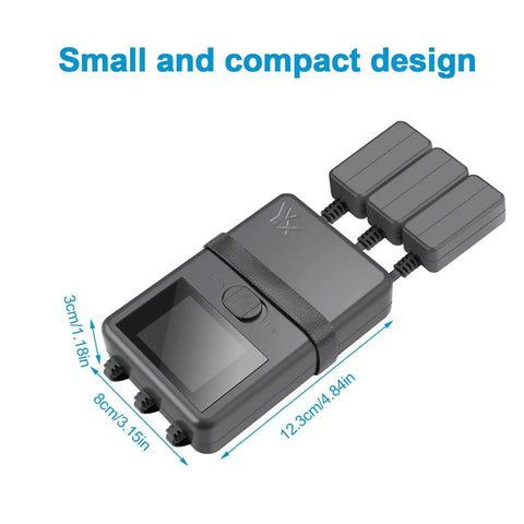 Fast USB Battery Charging Hub For Mini 3 Pro Drone, 3 Port Parallel Charger charging three batteries, dimensions labeled