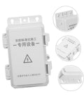 Heavy Duty Waterproof Junction Box For Outdoor Electrical Circuits With UV Resistant Plastic Enclosure Safe Socket Cover for Commercial Install, side view.
