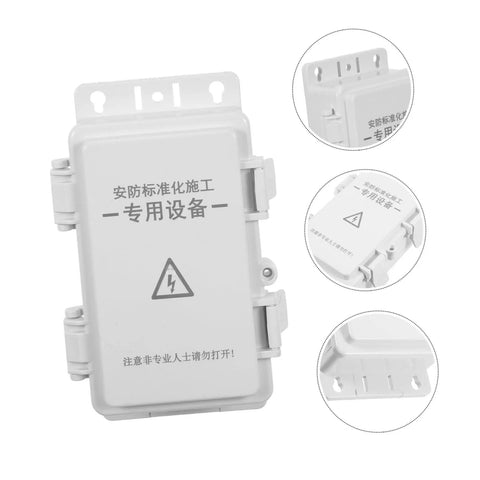 Heavy Duty Waterproof Junction Box For Outdoor Electrical Circuits With UV Resistant Plastic Enclosure Safe Socket Cover for Commercial Install, side view.