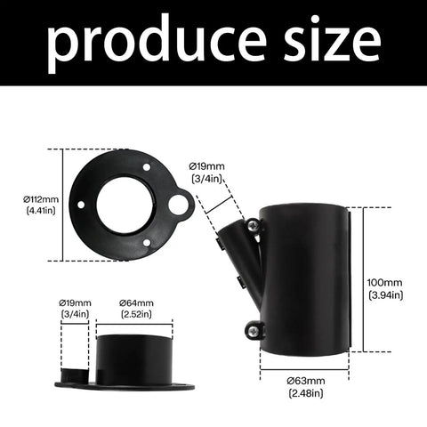 Gear Up For Smooth Sailing With This Boat Cable Management ABS Conduit Combo Pack Marine Wire Protection Sleeve showing sizes and dimensions.