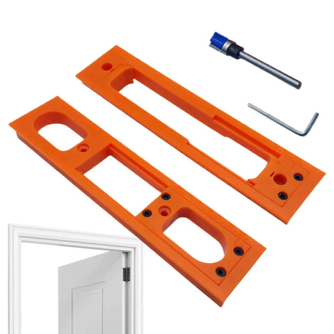 Portable Adjustable Door Hinge Jig Kit For Quick Millimeter Precision Hinge Positioning And Easy Setup In Woodworking Projects