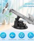 Boss Level Mini Linear Actuator With 45Mm Stroke And Smooth 30 To 400Rpm Speed Control mounted on a suction base, showcasing stainless steel material.