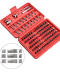 Sumsoctober Heavy Duty 100pc Magnetic Screwdriver Bit Set With Hex Star Spanner Security Tips And Adapter For Power Drill Cordless Tools And DIY Gear in red case