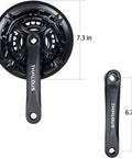 Beefy Universal Square Crank Set 42 34 24T For Mountain Bikes 170mm Arm 3x6 3x7 3x8 Speed Compatible Forged Aluminum 6061 T6